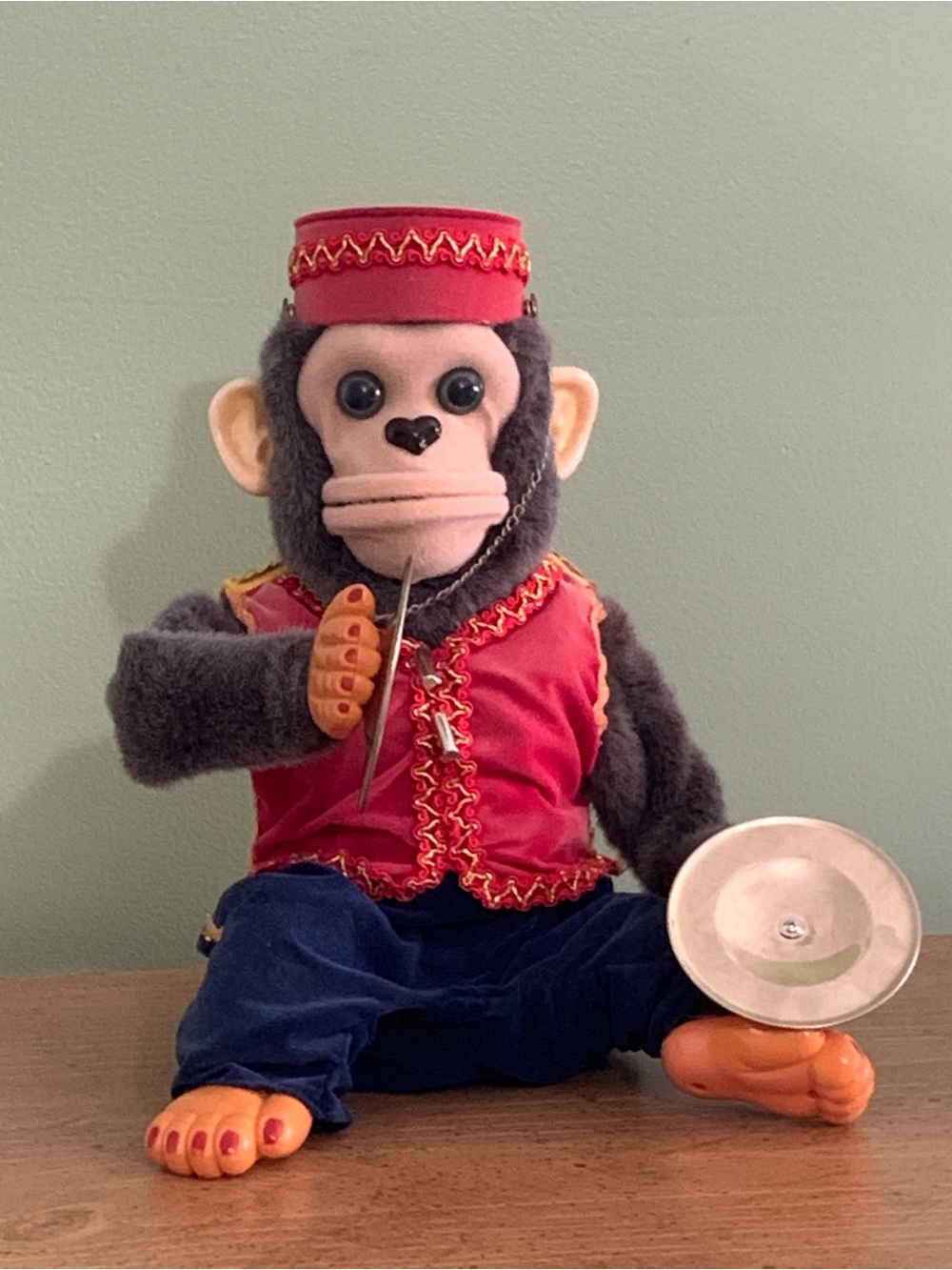 Vintage Mister Monkey Cymbal Clapping Monkey Battery Operated Toy Charm Co.